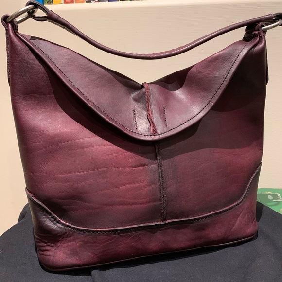 Frye Handbags - FRYE -Cara Hobo burgundy leather shoulder bag